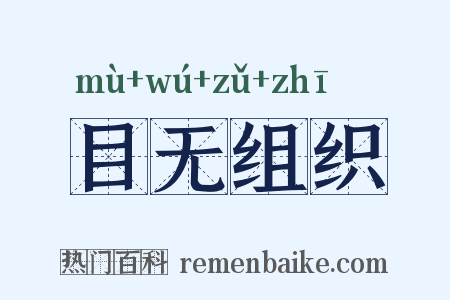 目无组织是什么意思的图片